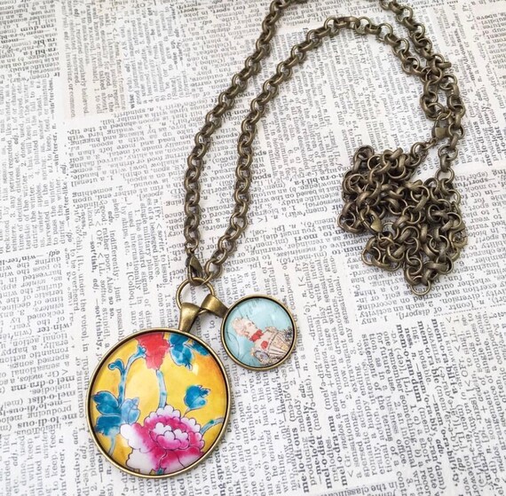 6 Diy Necklace Making Kits Round Blank Pendant Kitini Charm With Matching Glass For Both Pendants And Necklaces Kids Craft