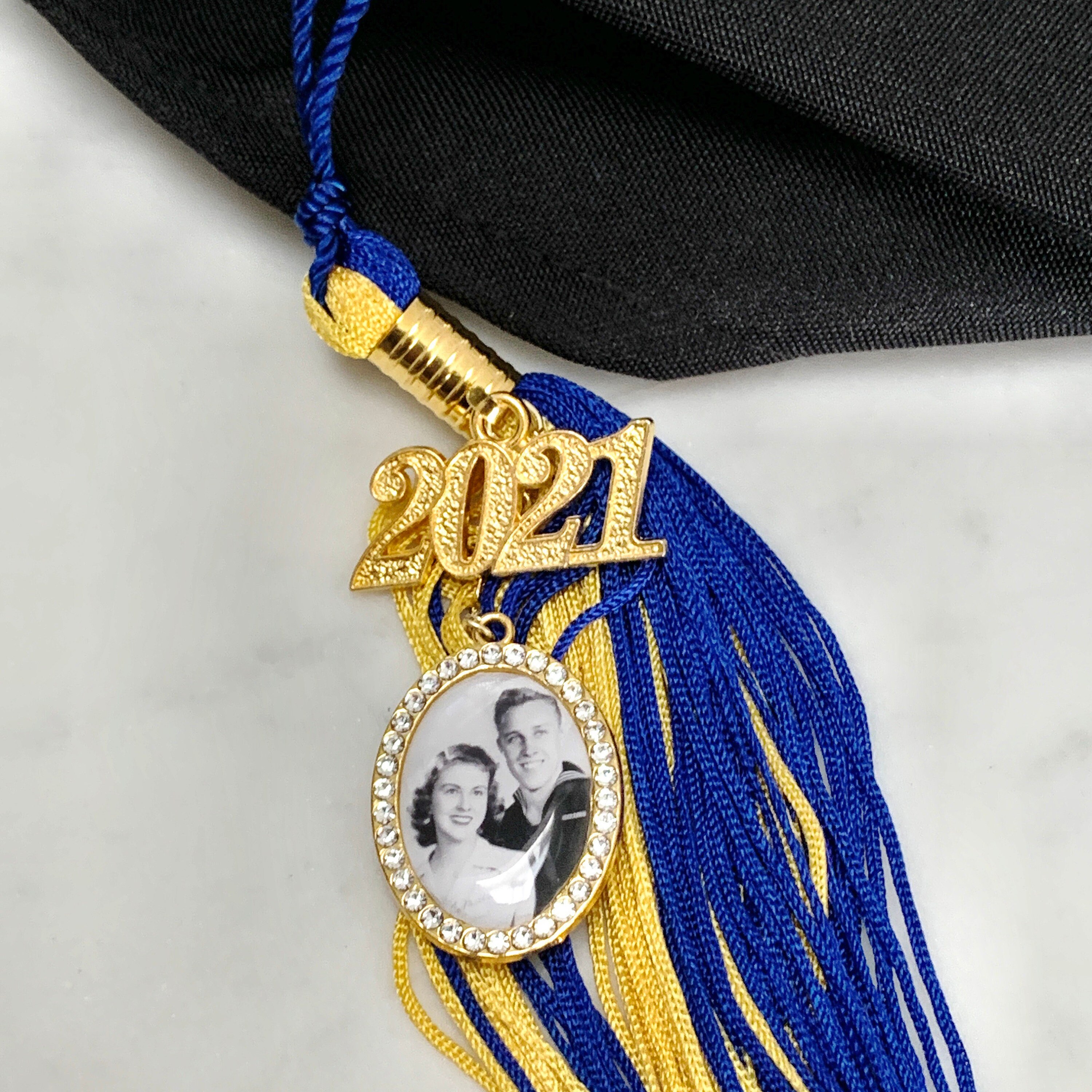 Graduation Gift memorial photo charm to wear on cap in memory/ Etsy