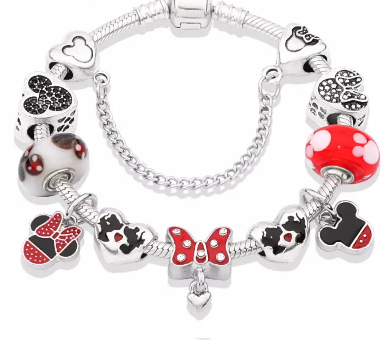SALE Mickey Mouse Disney Charm Bracelet Pandora Style - Etsy