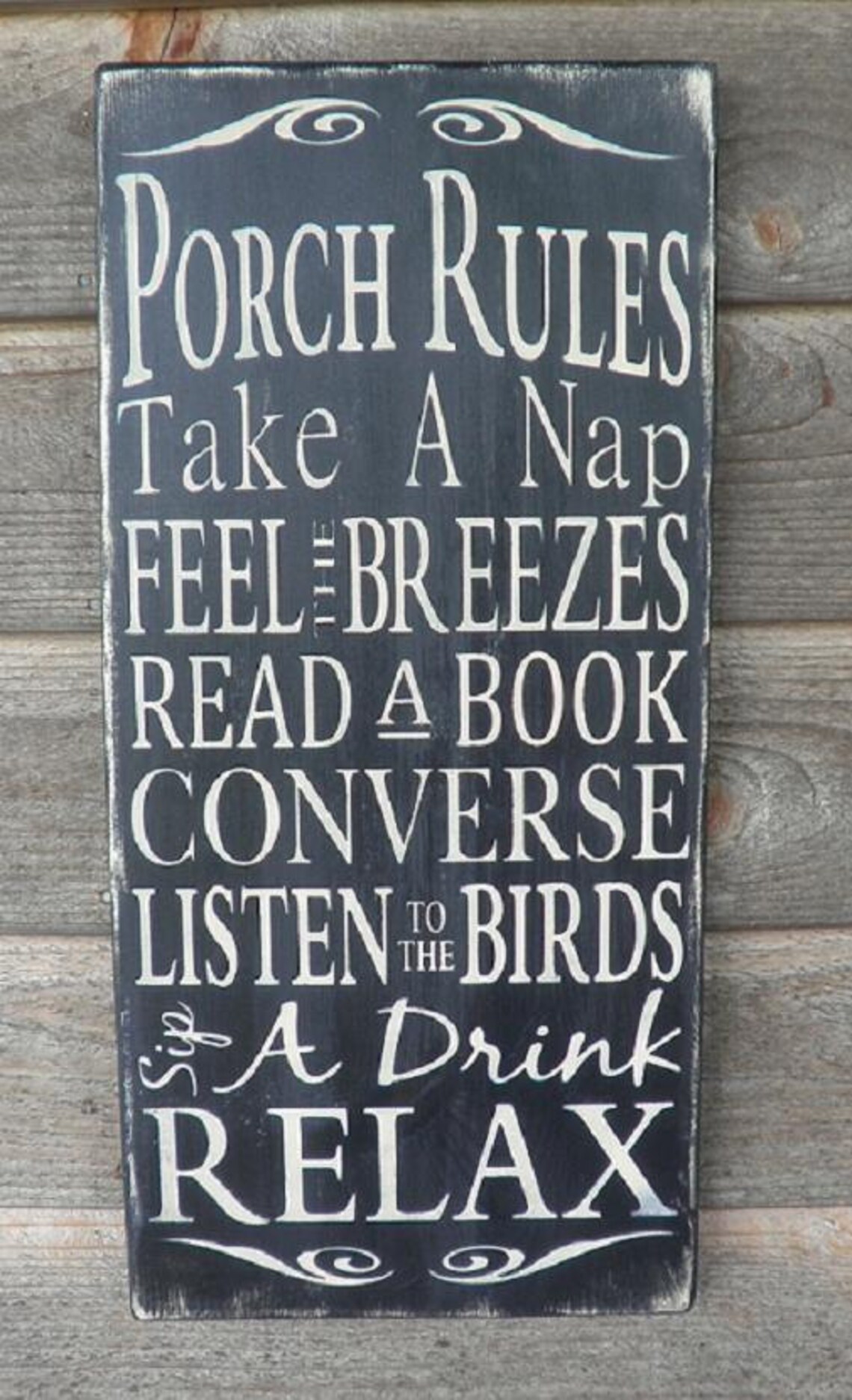Porch Rules Wood Sign Patio Rules Sign Outside Decor Etsy