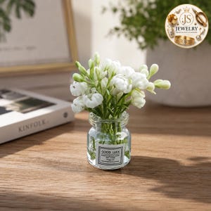 Miniature Faux Plants, Tiny Potted Flowers for Fairy Garden, Dollhouse Decor, Desk Shelf Decoration, Craft Supply