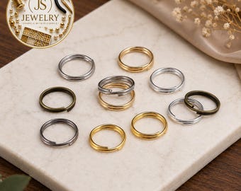 Assorted Jump Rings & Split Rings for Jewelry Making, DIY Craft Connectors