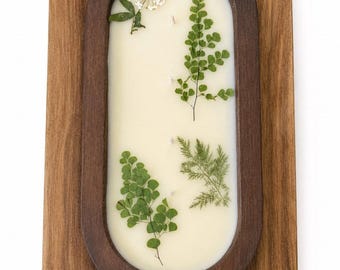 Beeswax Dough Bowl Candle | Wood Wicks, Dried Leaves, Essential Oils