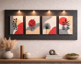 Wandkunst 4panel Dekor mit Leinwand: Modern Accent Decor