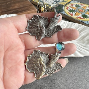 Poignée bouton d'armoire Wizard, bronze argenté vieilli - Quincaillerie de tiroir-XBYZ069