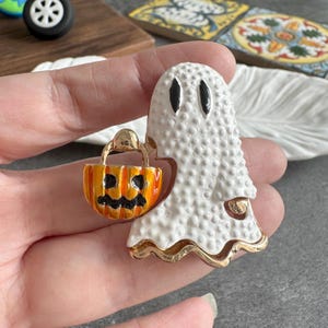 Poignée de bouton d'armoire citrouille effrayante d'Halloween – Quincaillerie de tiroir (38 x 43 mm)-XBYZ056