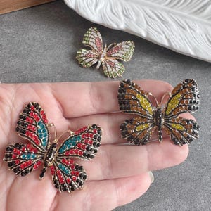 6 Colors Insect Diamond Encrusted Butterfly Cabinet Knob Pull – Alloy Hardware (35x43mm)-XBYZ004