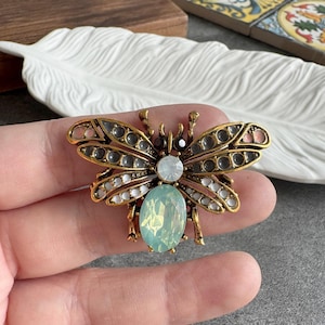 Knopp med insektsbi – lådbeslag (47 x 33 mm) – XBYZ077