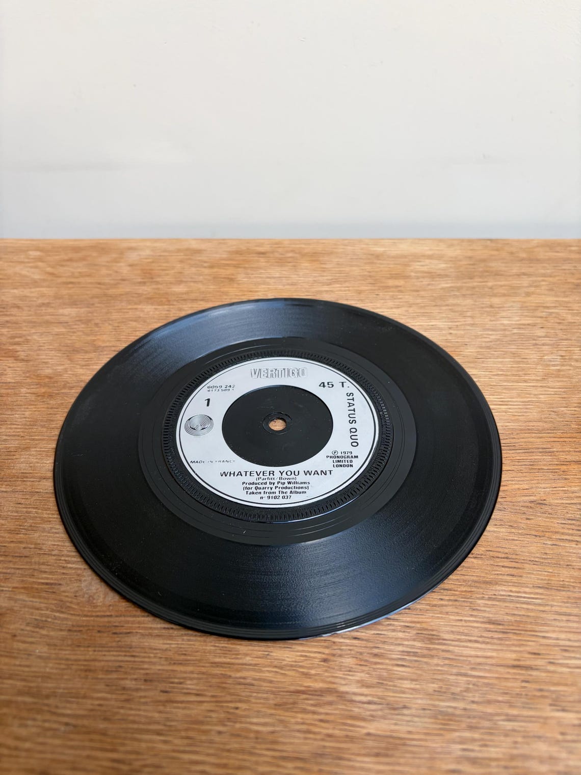 Status Quo Whatever You Want 7” Vinyl Single Vintage Record, foto 3 de 5