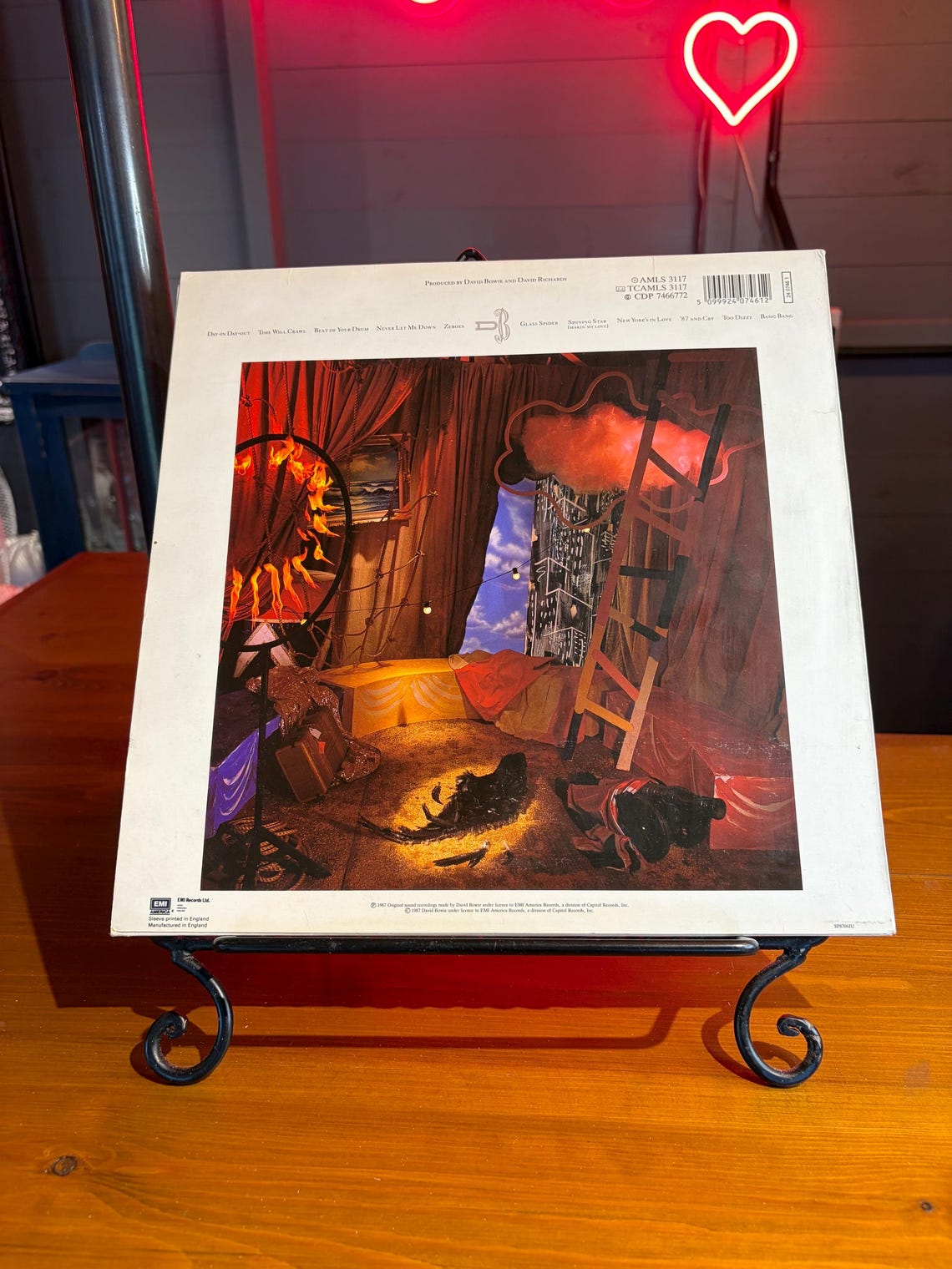 David Bowie Never Let Me Down Vinyl In Excellent Condition! Vintage Record, photo 2 of 5