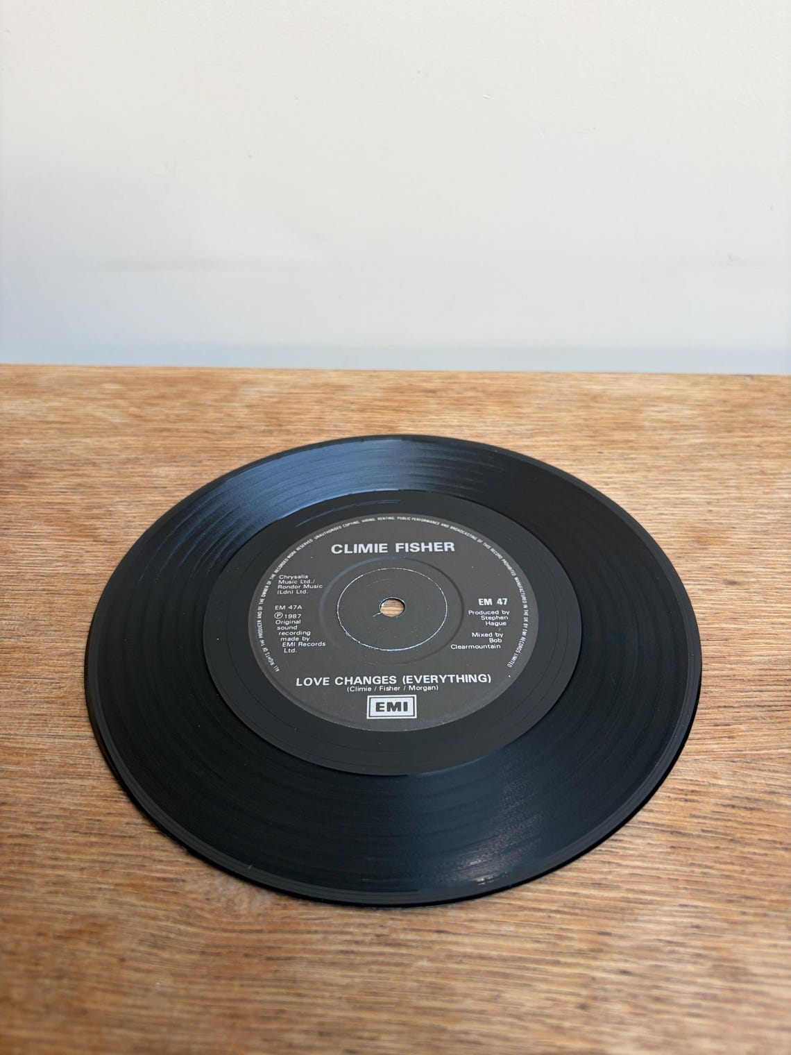 Climie Fisher Love Changes Everything/Never Close The Show 7” Vinyl Single Vintage Record, foto 3 de 5