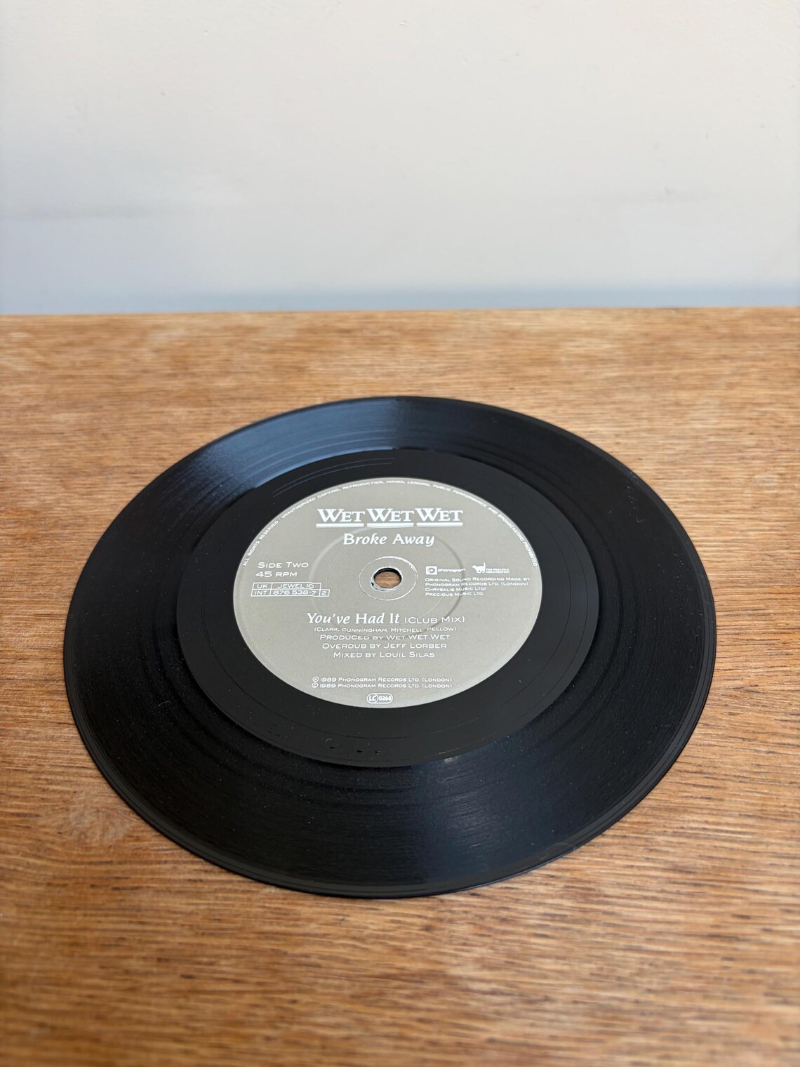 Wet Wet Wet Broke Away 7” Vinyl Single Vintage Record, foto 3 de 5