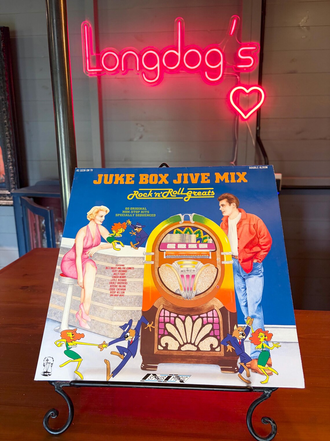 Jukebox Jive Mix Rock N Roll Greats LP Album Double Vinyl Vintage 1989 Pop Record SMR 993, foto 1 di 5