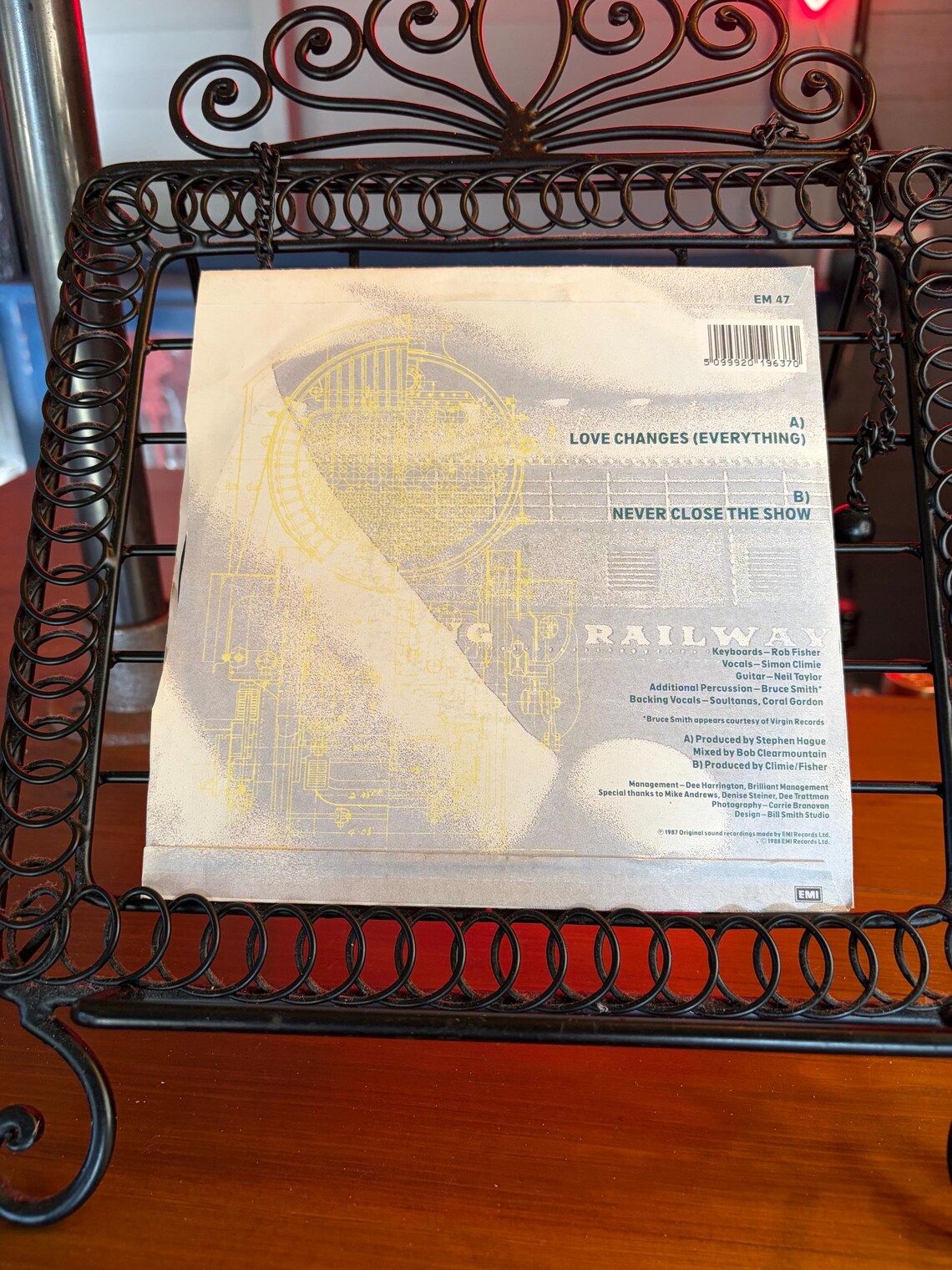 Climie Fisher Love Changes Everything/Never Close The Show 7” Vinyl Single Vintage Record, foto 2 de 5