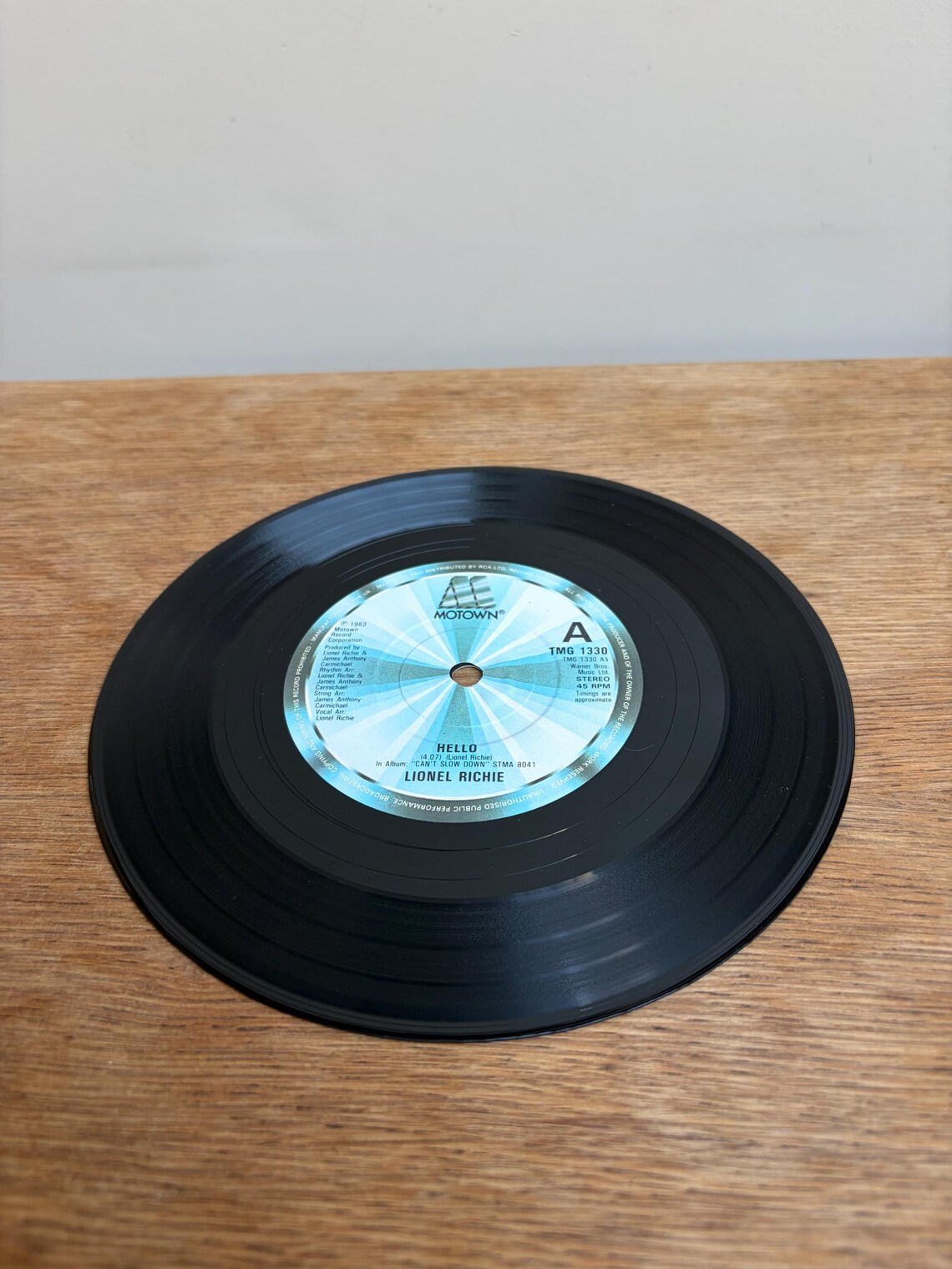 Hello Lionel Richie 7” Vinyl Single Vintage Record, foto 3 de 5