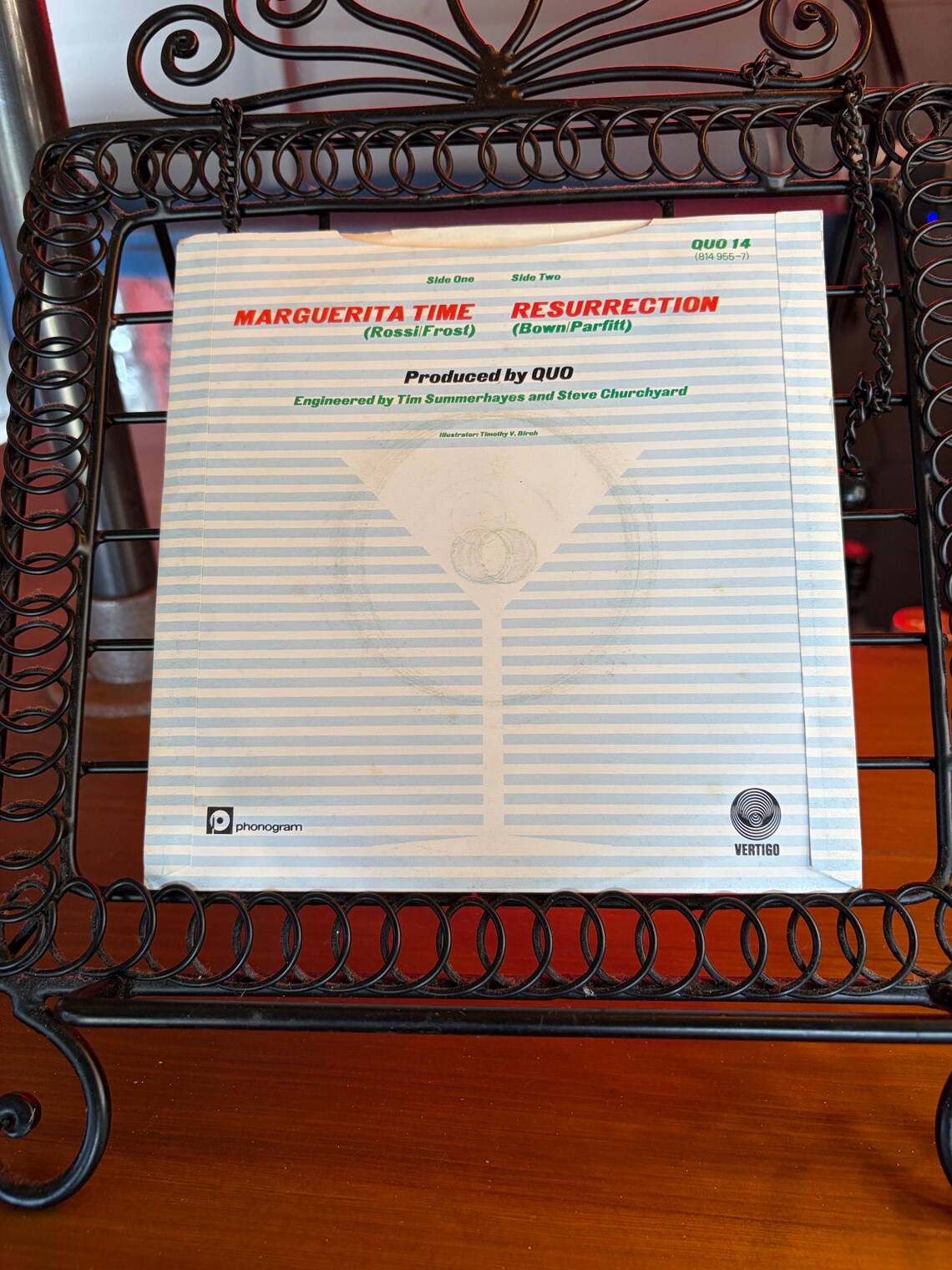 Status Quo Marguerita Time 7” Vinyl Single Vintage Record, foto 2 de 5