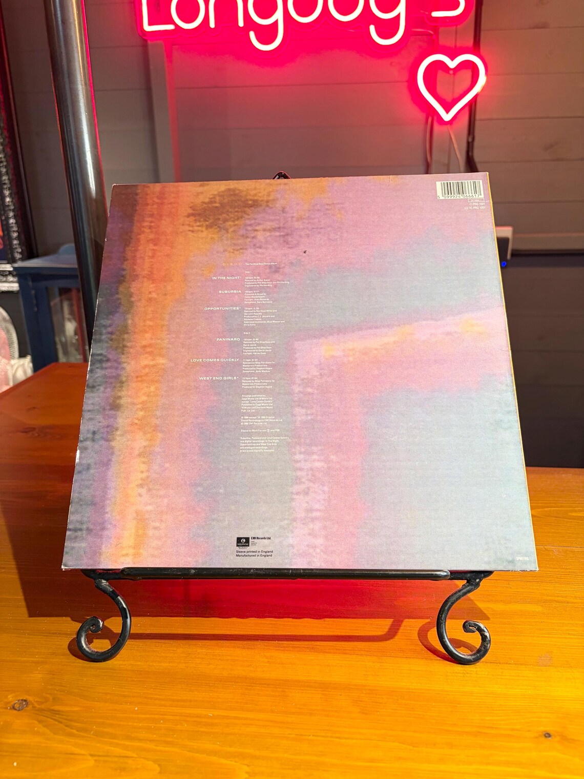 Disco Pet Shop Boys LP Album Vinyl In Excellent Condition! Vintage Record, photo 2 of 5