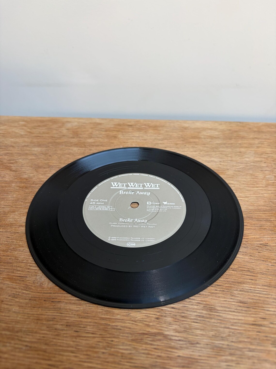 Wet Wet Wet Broke Away 7” Vinyl Single Vintage Record, foto 4 de 5