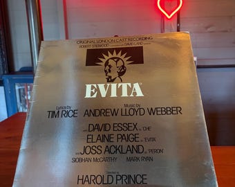 Evita Andrew Lloyd Webber LP Álbum Musical Vinilo 1978 Banda Sonora Vintage Disco MCG 3527