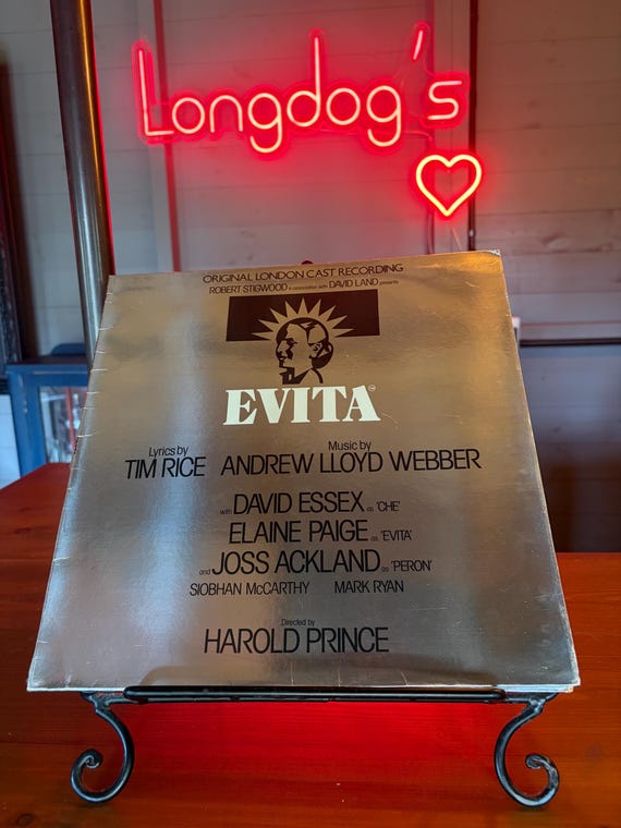 Evita Andrew Lloyd Webber LP Album Musical Vinyl 1978 Vintage Soundtrack Record MCG 3527