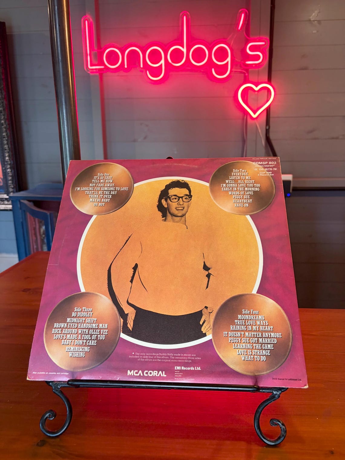 Buddy Holly Legend 1936-1959 Double LP Album Excellent Condition Vinyl Vintage Record CDMSP 802, foto 3 di 5