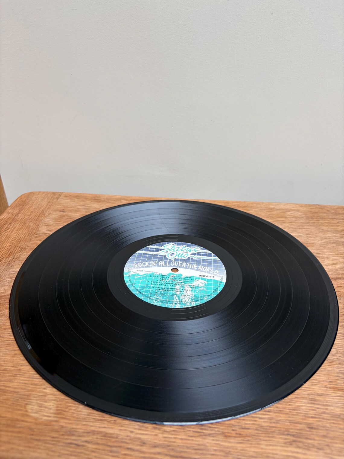 Status Quo Rockin All Over The World LP Album Vinyl Vintage 1977 Rock Record NE 1040, foto 3 di 5