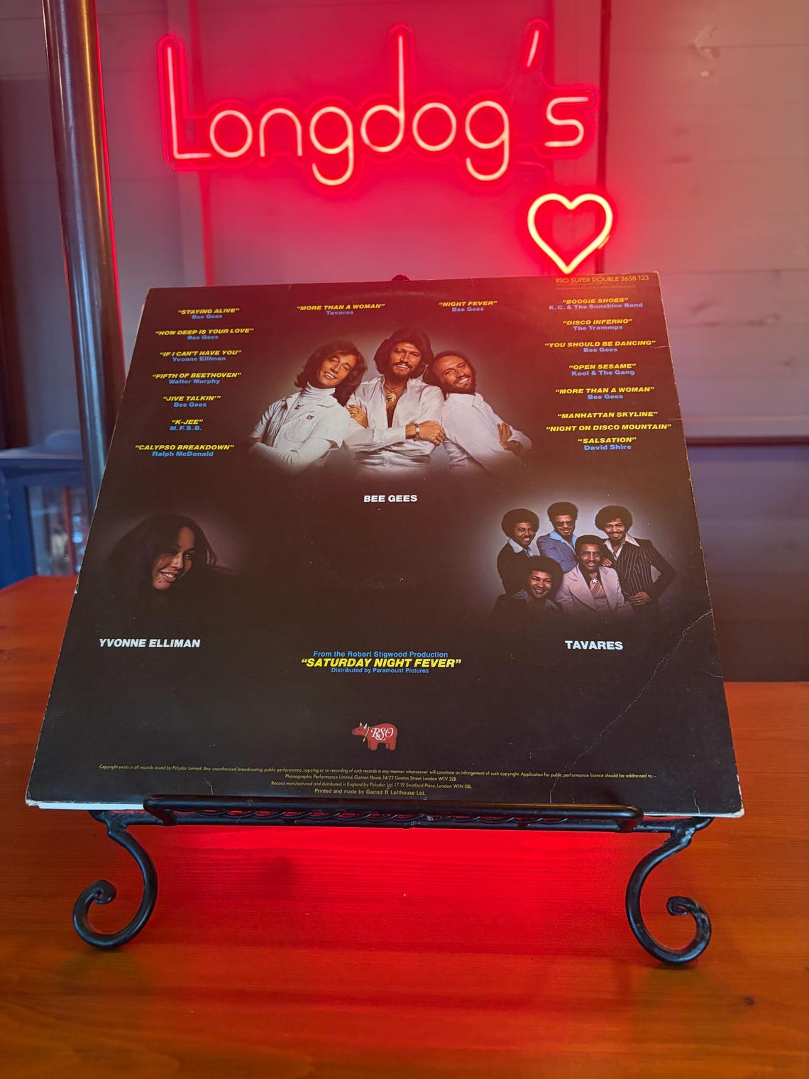 Saturday Night Fever LP Album Vinyl 1977 Vintage Double Record Movie Soundtrack 2658 123, foto 3 di 5