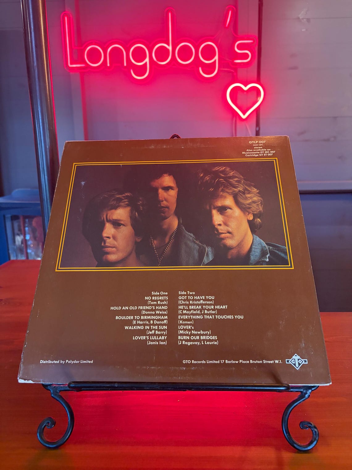 No Regrets The Walker Brothers LP Album 1975 Vinyl Vintage Pop Record GTLP 007, foto 2 di 5