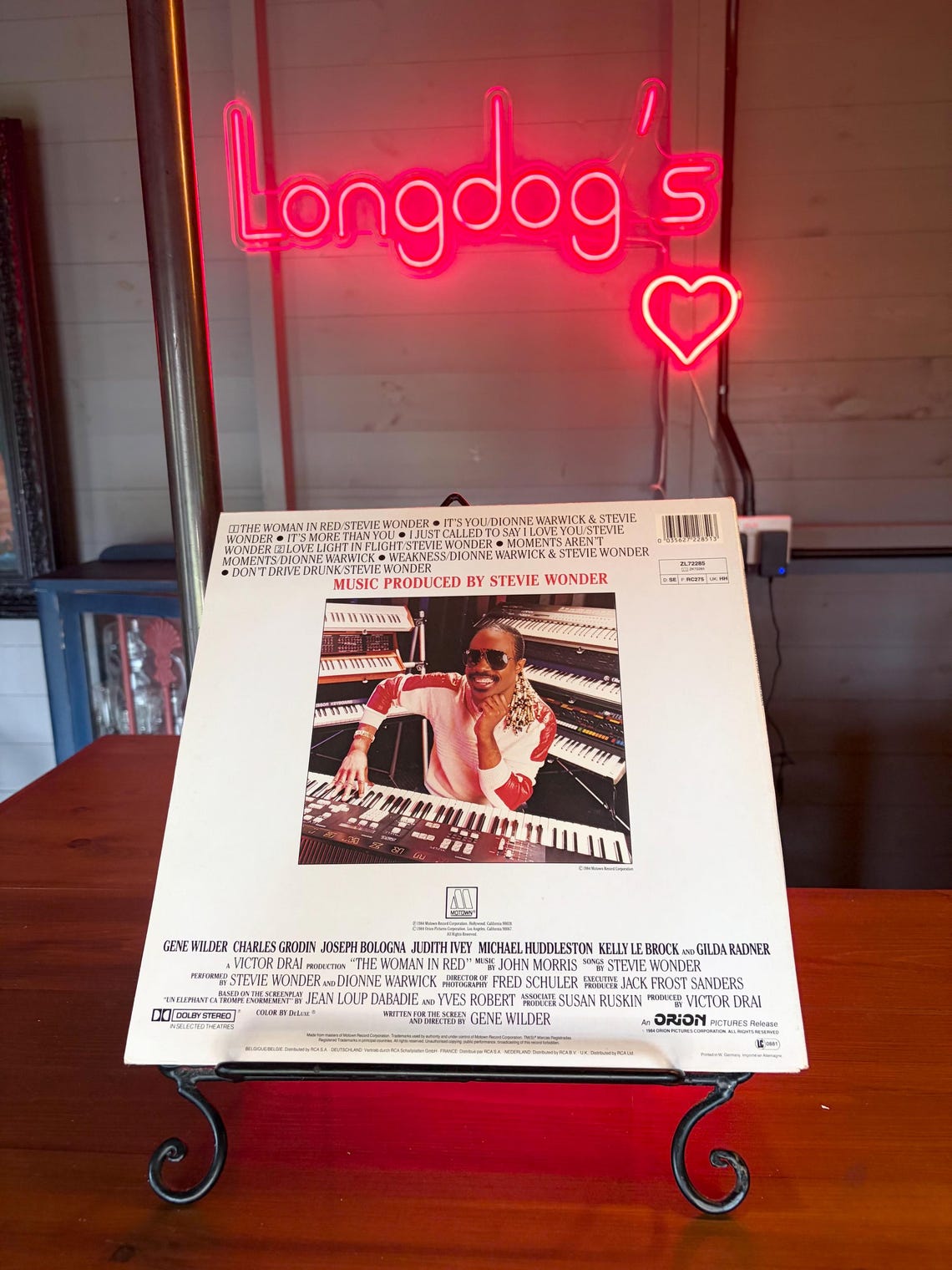 The Woman In Red LP Album Vinyl 1984 Vintage Record ZL72285 Stevie Wonder Gene Wilder Original Movie Soundtrack, foto 3 di 5