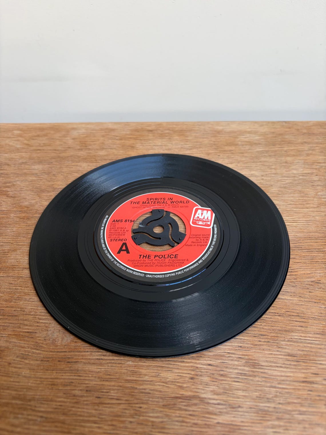 The Police Spirits In The Material World 7” Vinyl Single Vintage Record, foto 3 de 5