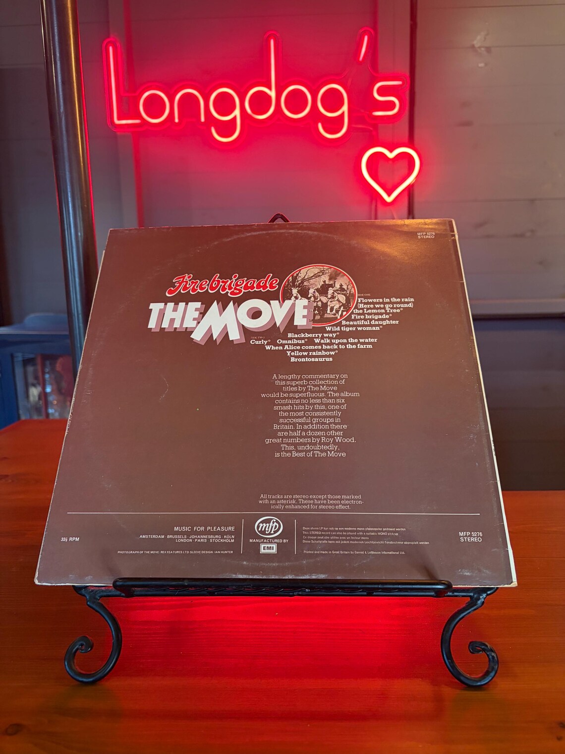 Fire Brigade The Move LP Album Vinyl 1972 Vintage Pop Near Mint Record MFP 5276, foto 2 di 5