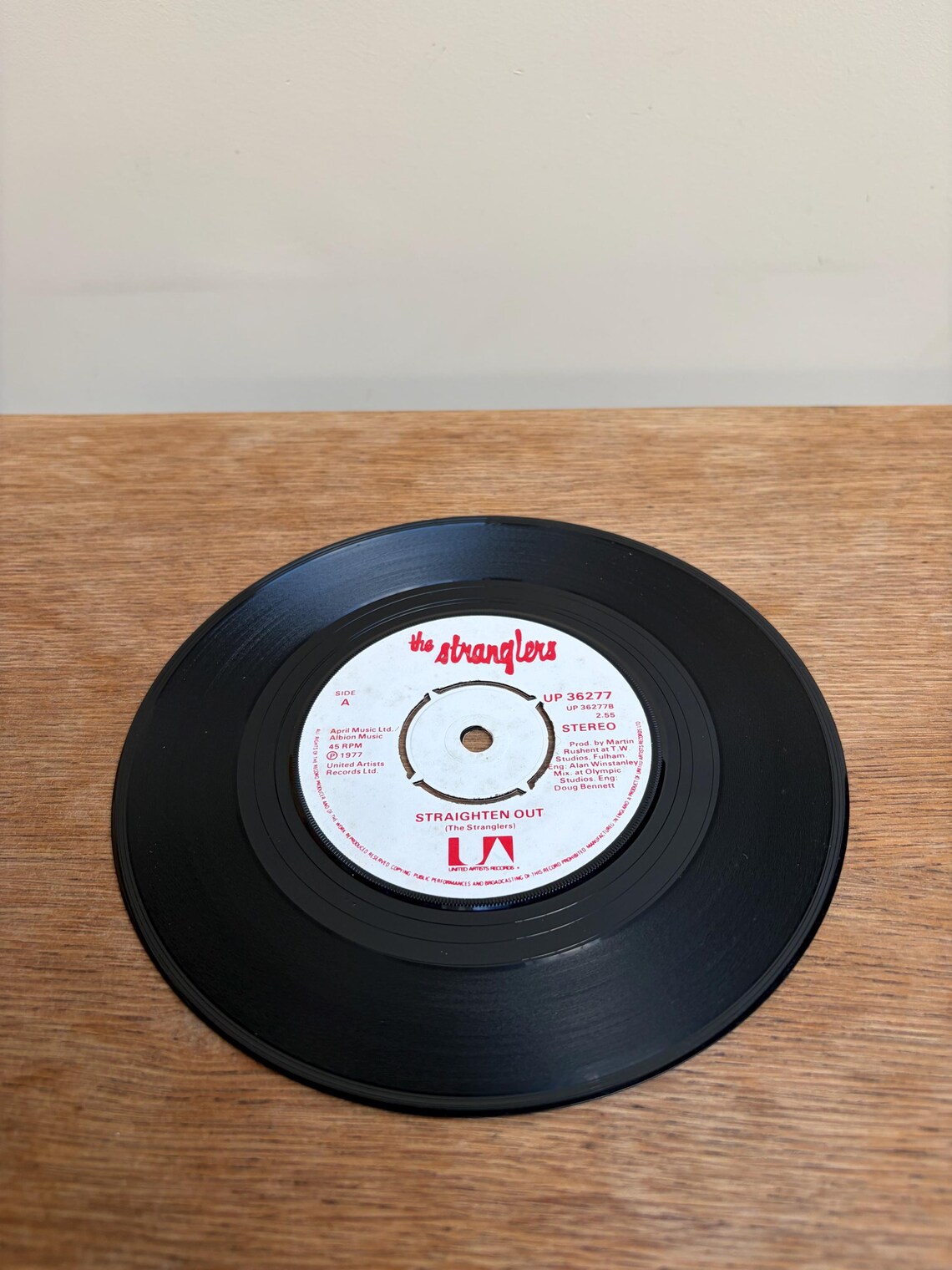 The Stranglers Something Better Change/Straighten Out 7” Vinyl Single Vintage Record, foto 4 de 4