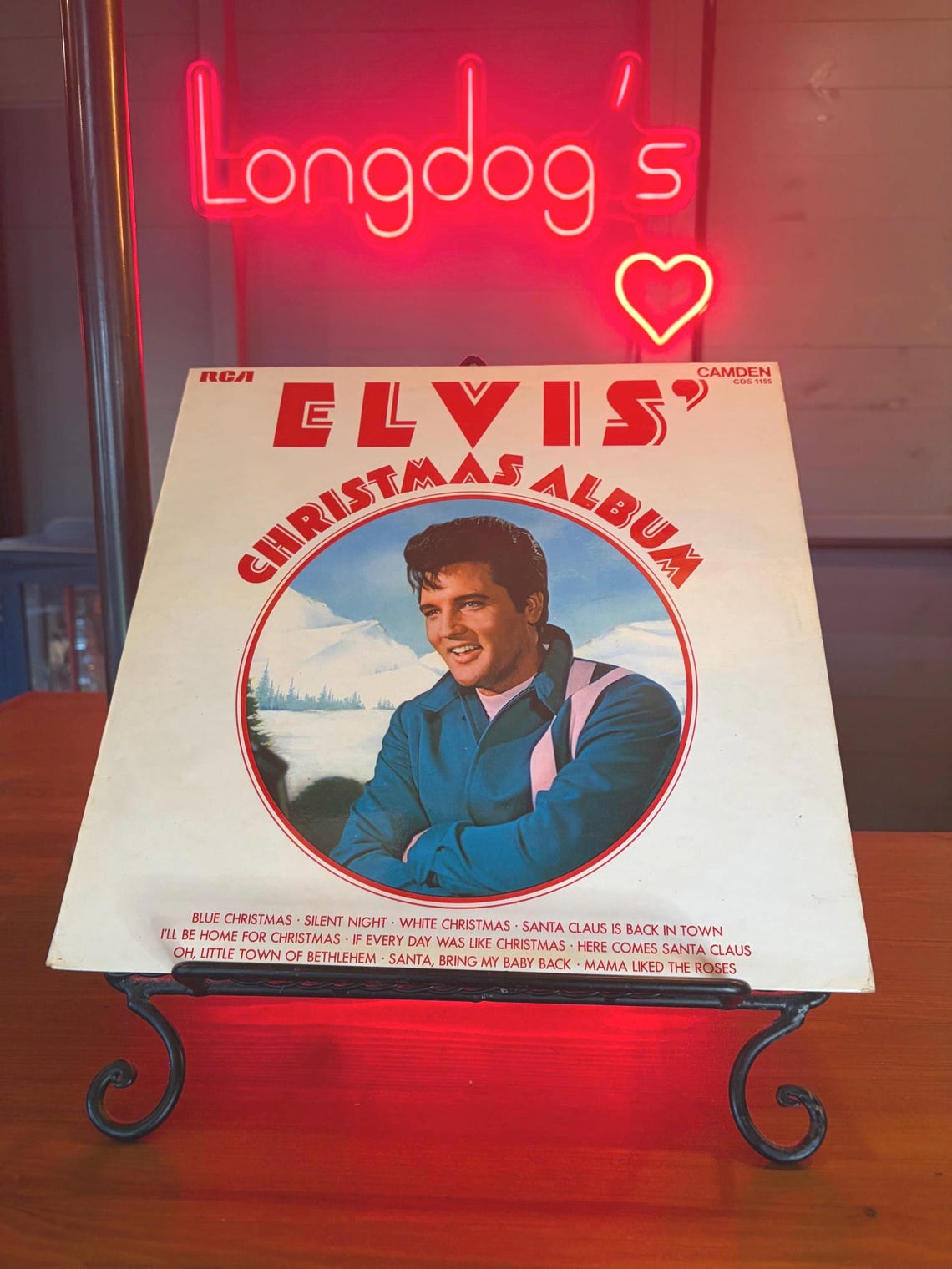 Elvis Christmas Album LP Vinyl 1970 Vintage Record CDS 1155 RCA, foto 1 di 5