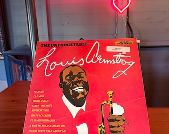 L'indimenticabile album LP di Louis Armstrong in vinile, disco jazz vintage MER 604 1974