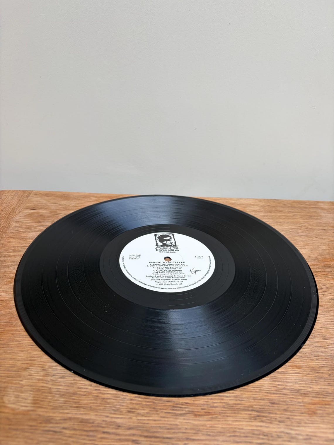 The Culture Club Kissing To Be Clever LP Album Ex/Ex Condition Vinyl Vintage Pop Record V2232 1982, foto 4 di 5