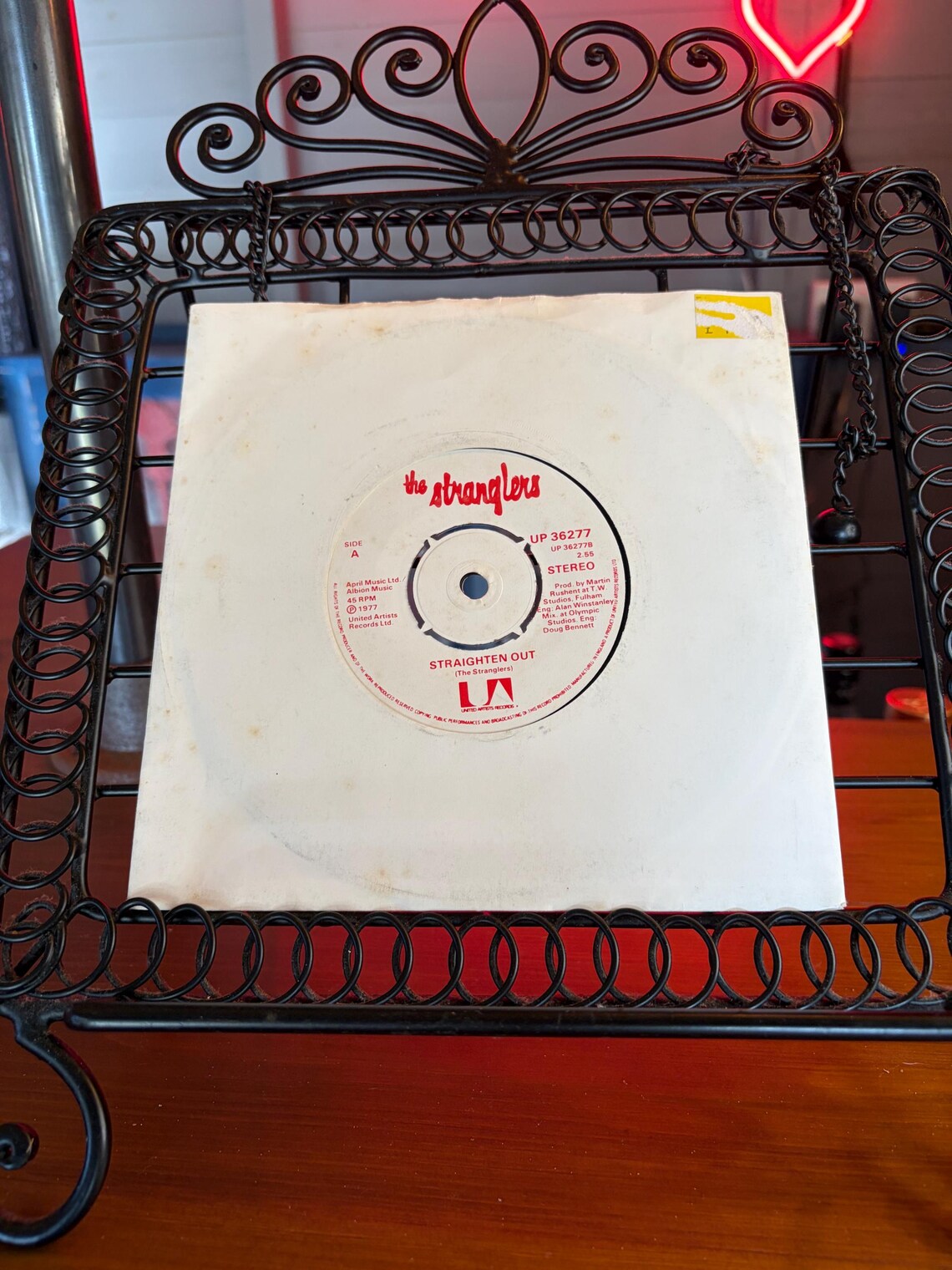 The Stranglers Something Better Change/Straighten Out 7” Vinyl Single Vintage Record, foto 2 de 4