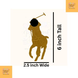 Embroidered Rider Gold Patch – Iron-On/Sew-On Applique for Jackets, Denim & DIY Crafts