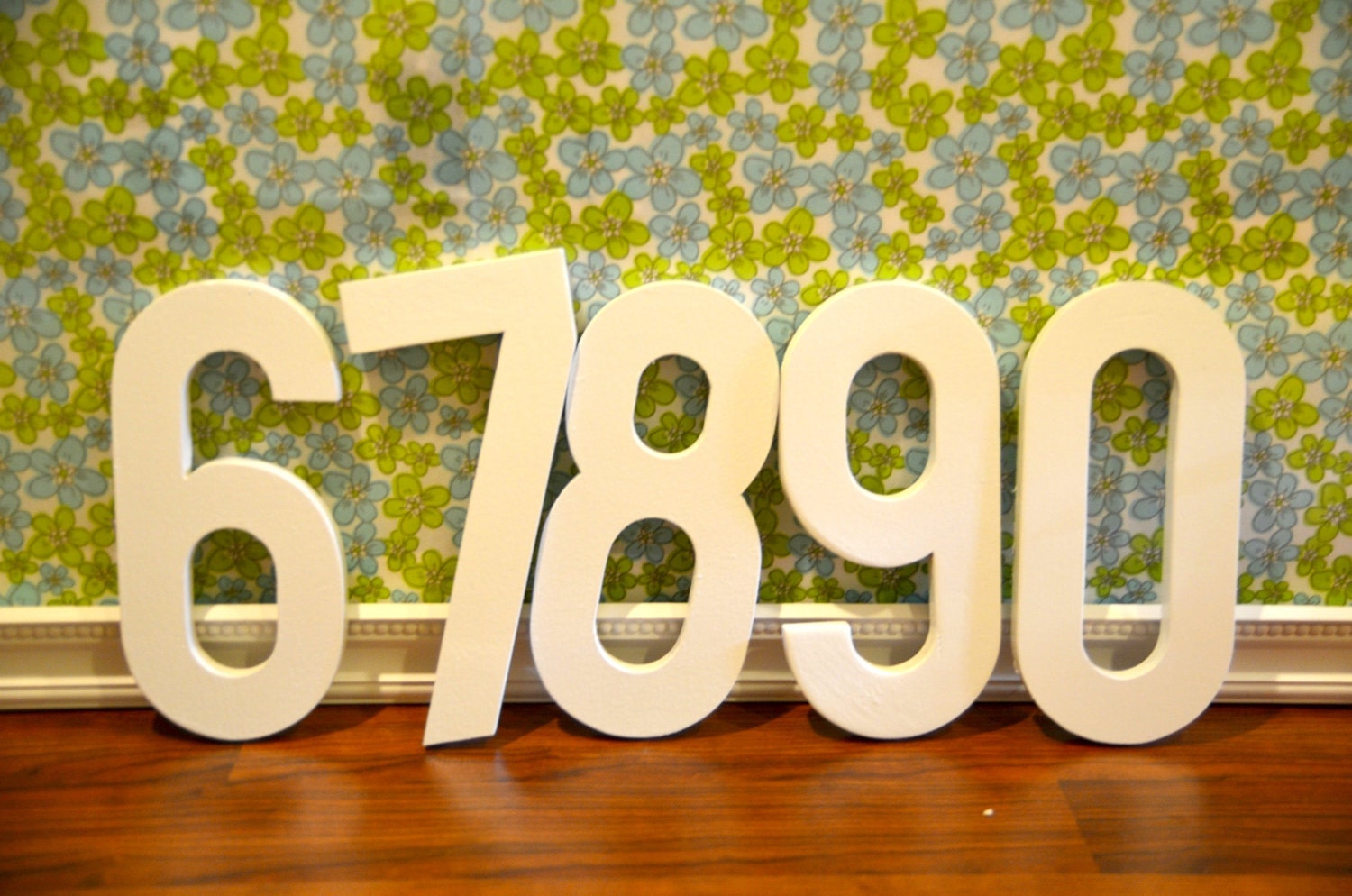 12inch wooden photography prop numbers set of 5 white Etsy