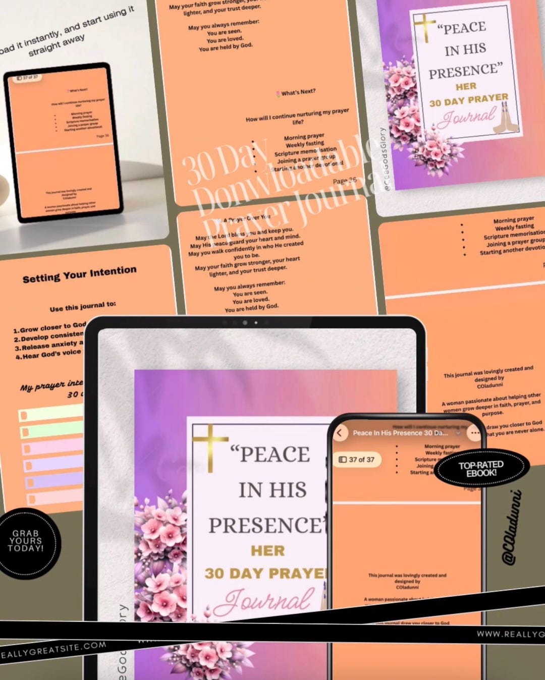 30 Day Prayer Journal for Women | Christian Devotional PDF (digital ...