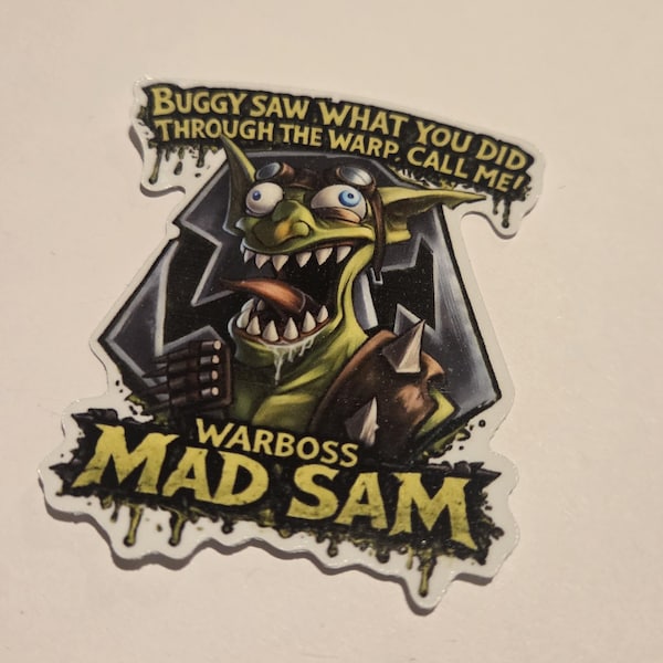 Buggy Saw What You Did Through The Warp- Glossy Vinyl Sticker 2.5×3