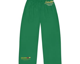 Pantalones de pijama GoldenRB para hombre con estampado integral, ropa de dormir cómoda para estar en casa.