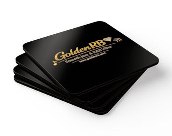 Posavasos GoldenRB Jazz R&B: Decoración para el hogar con ambiente relajado para amantes de la música (Juego de 4)