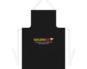 Delantal GoldenRB de música jazz y RnB para aficionados a la cocina, diseño vibrante, talla única.