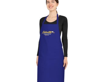 Delantal de algodón con logo GoldenRB / Delantal negro con logo para cocinar y hacer barbacoas.