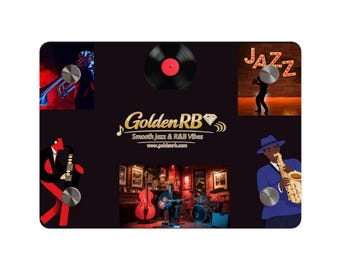 Panel de arte de pared acrílico de jazz negro / Decoración musical melancólica, regalo para músicos
