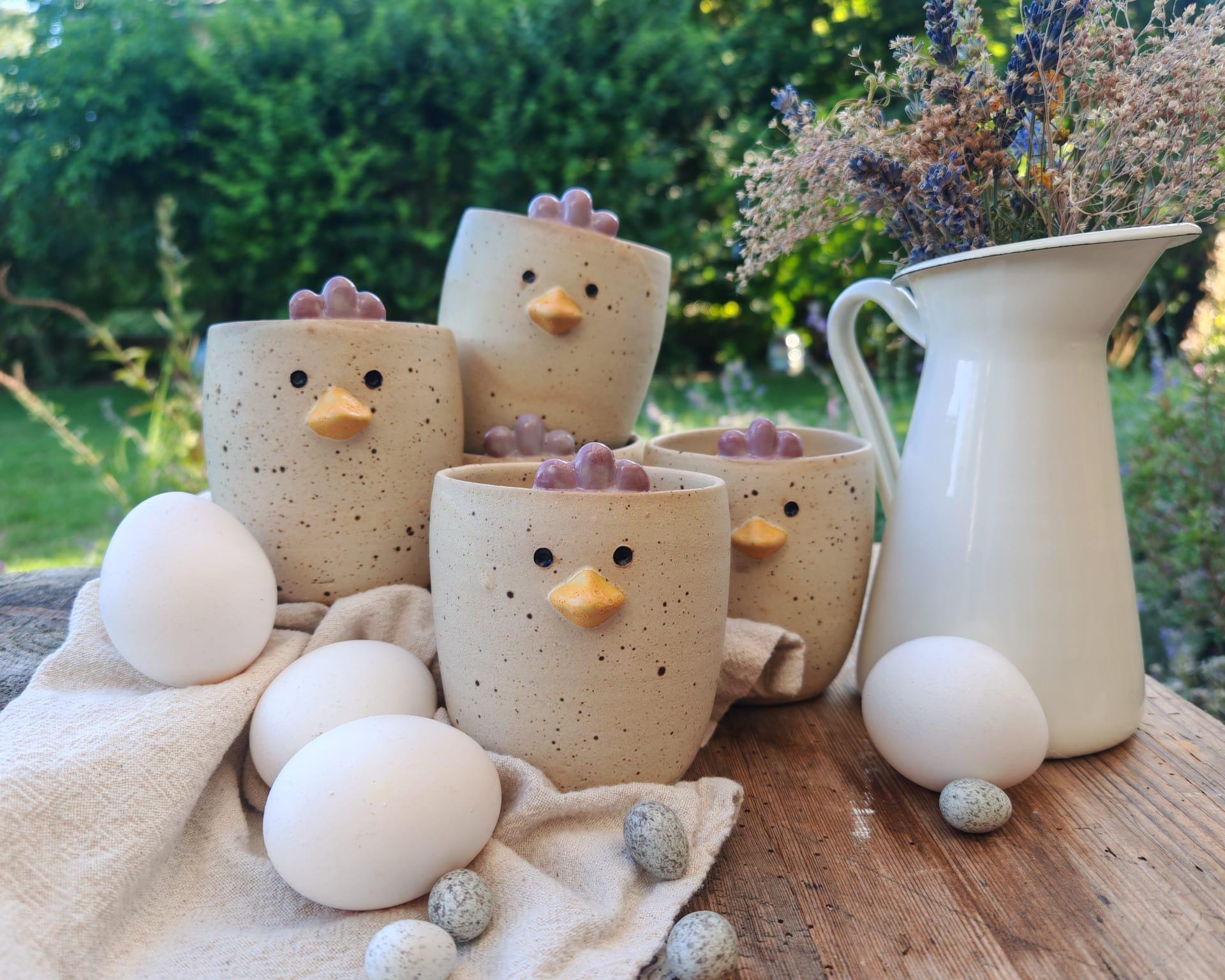 wmf eierbecher kinder McEgg orange mit kleinem Löffel Beurrier – Handgefertigte Butterdose