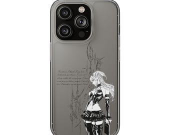 Doorzichtig hoesje gotisch animemeisje | Telefoonhoesje, transparante slanke hoes