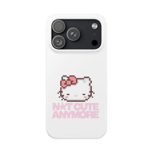Slim Pixel-telefoonhoesje Hello kitty | Tekst 'Niet meer schattig' afbeelding 18