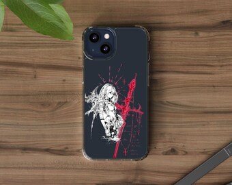 Dark Archer phone case | Clear Case, anime warrior art, red design