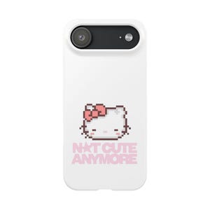 Slim Pixel-telefoonhoesje Hello kitty | Tekst 'Niet meer schattig' afbeelding 17